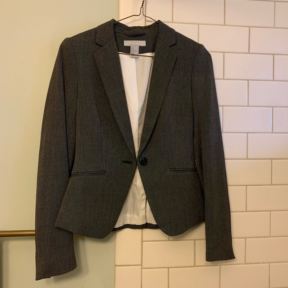 Gray patterned H&M blazer